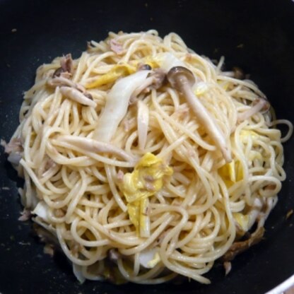 作ってみました。
ツナと白菜って、パスタに合うんですね。
美味しかったです。
ありがとうございました。